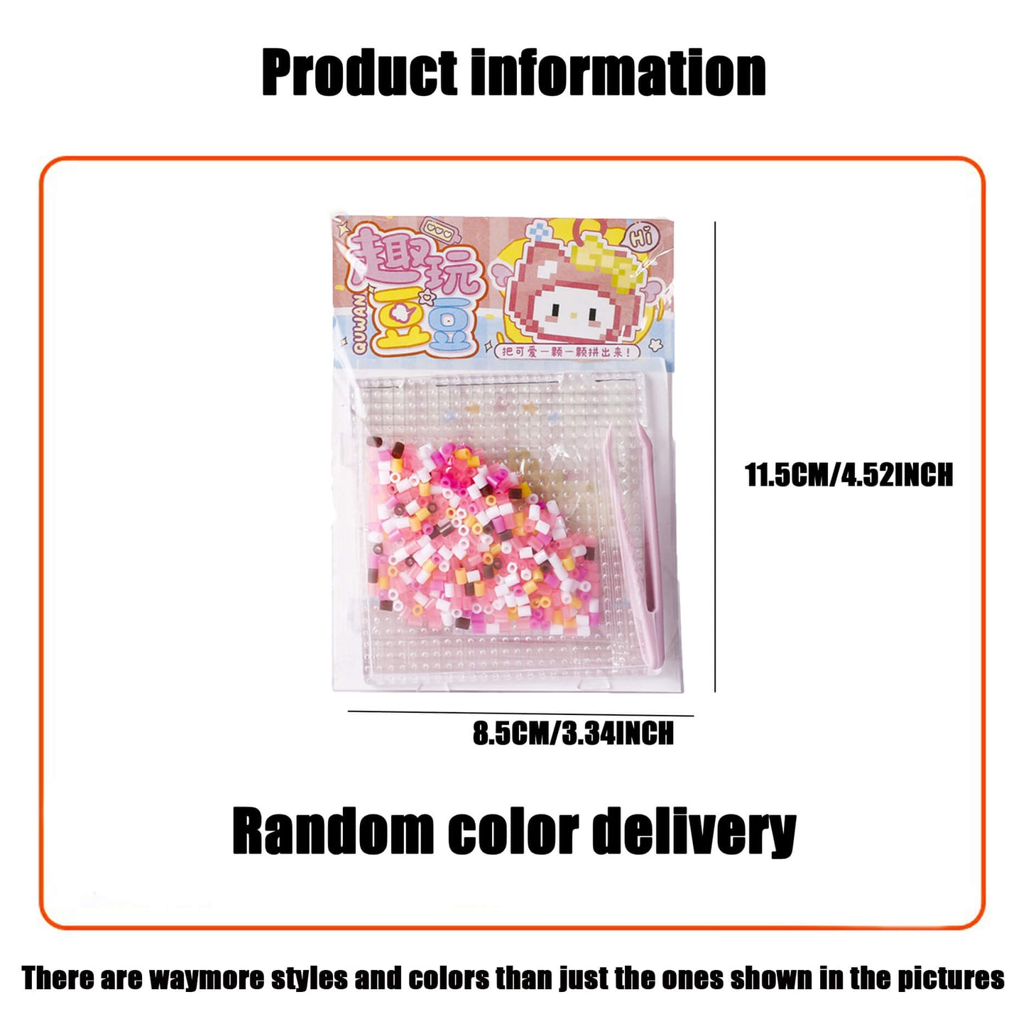 Mini Pixel Art Bead Kit (10-Pack) – Kawaii DIY Craft Set for Beginners