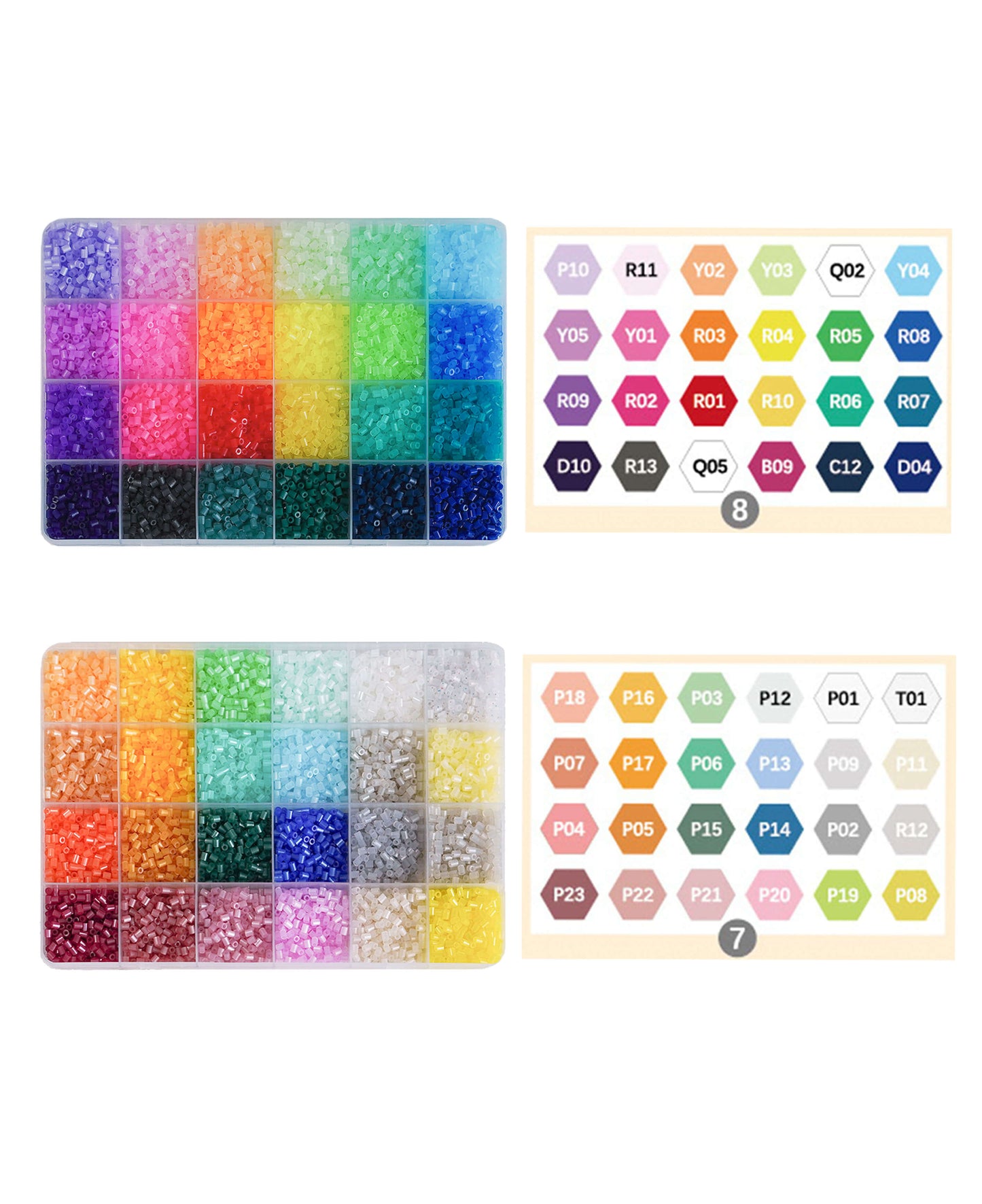 48-Color Pearlescent Mini Beads (2.6mm) – Dreamy Shimmer Pixel Art Kit