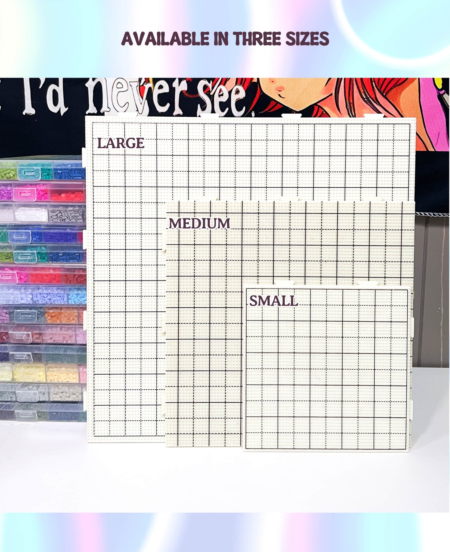 Heat-Resistant PC Pegboard for 2.6mm Mini Beads | Interlocking