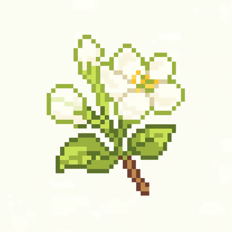 Jasmine and sunflower perler bead patterns made with 2.6mm mini beads