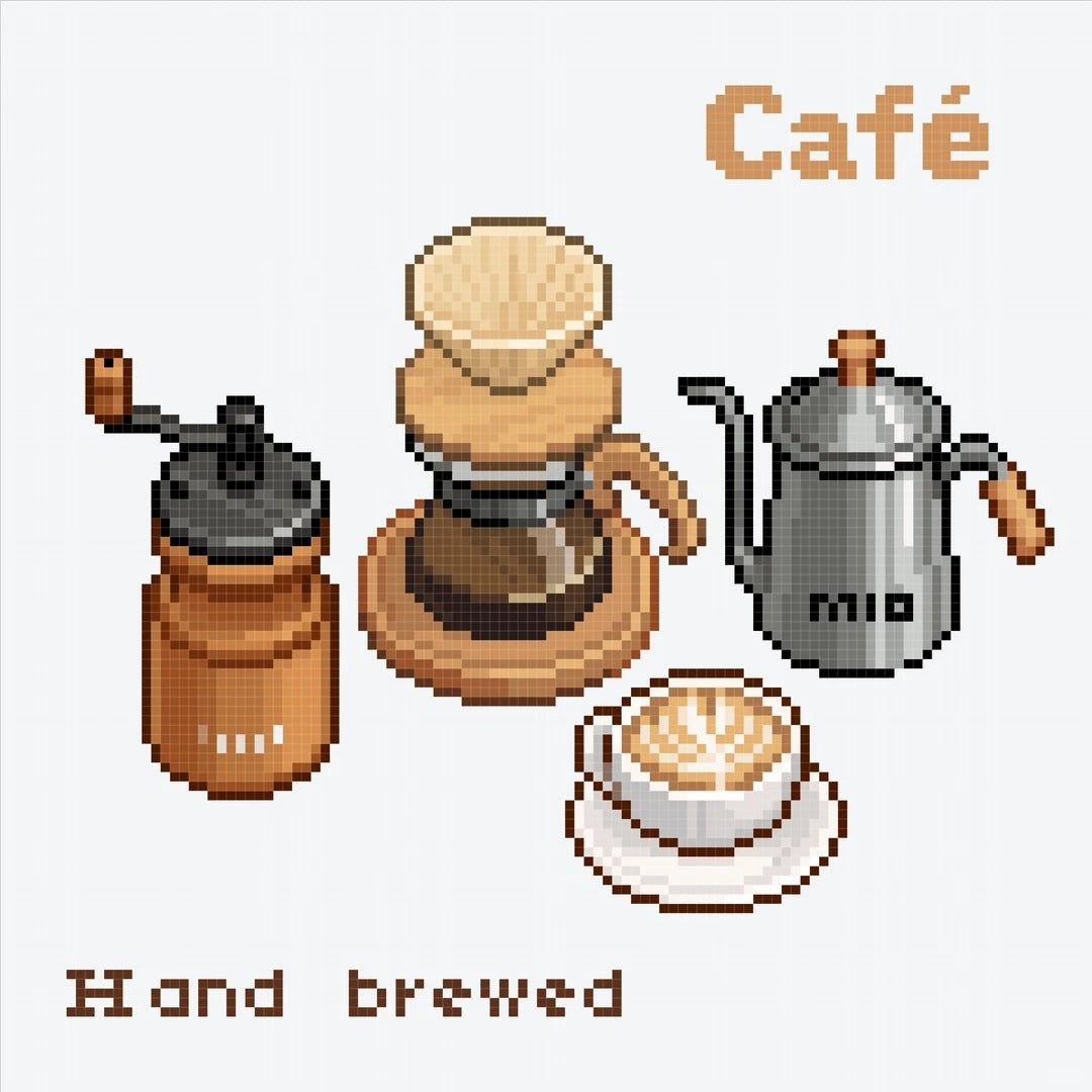 Share | Coffee Vibes Perler Bead Pattern