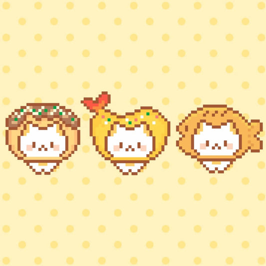 Food hoodie cats pixel art bead patterns collection – FusePix