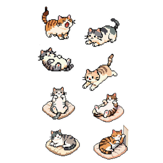Cute Cat Animation Pattern | 2.6mm Mini Perler Beads