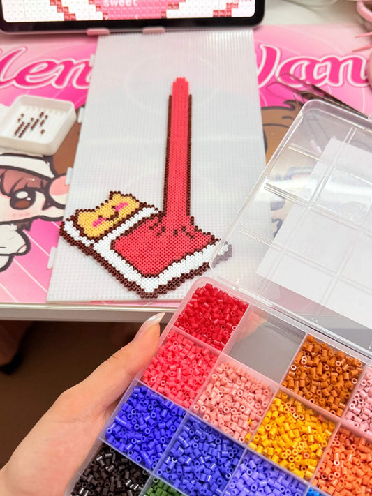 Shy kitty pixel art bead pattern collection – FusePix