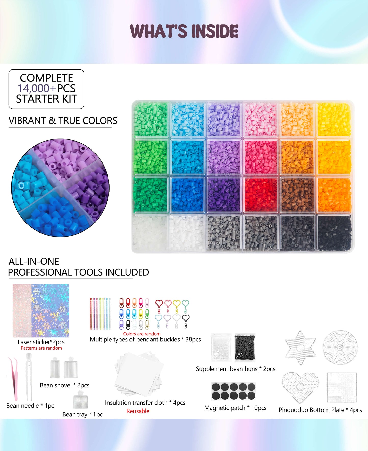 Pixel Art Starter Kit — 24 Colors (14,000pcs)