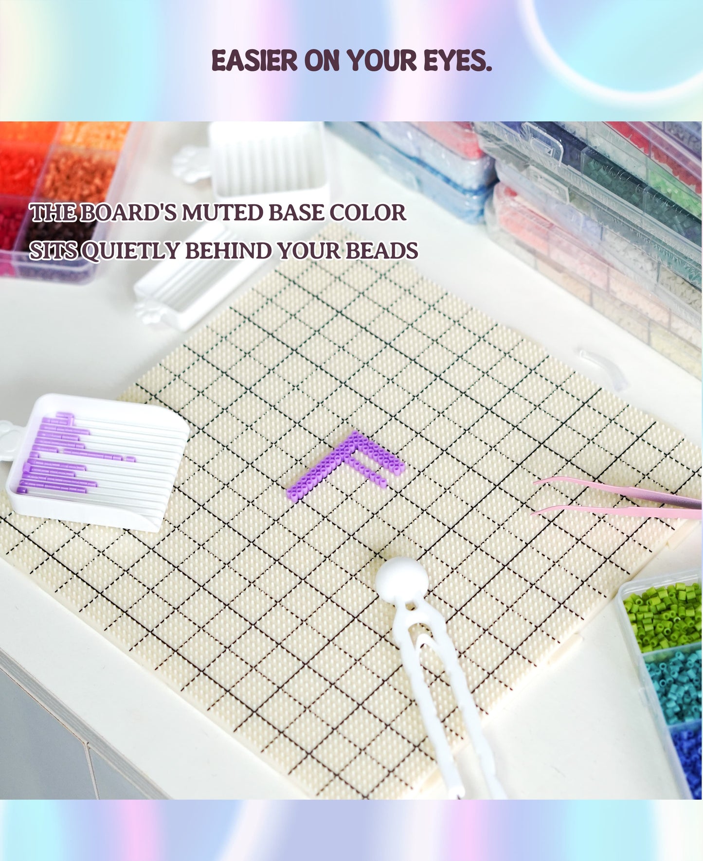 Heat-Resistant PC Pegboard for 2.6mm Mini Beads | Interlocking