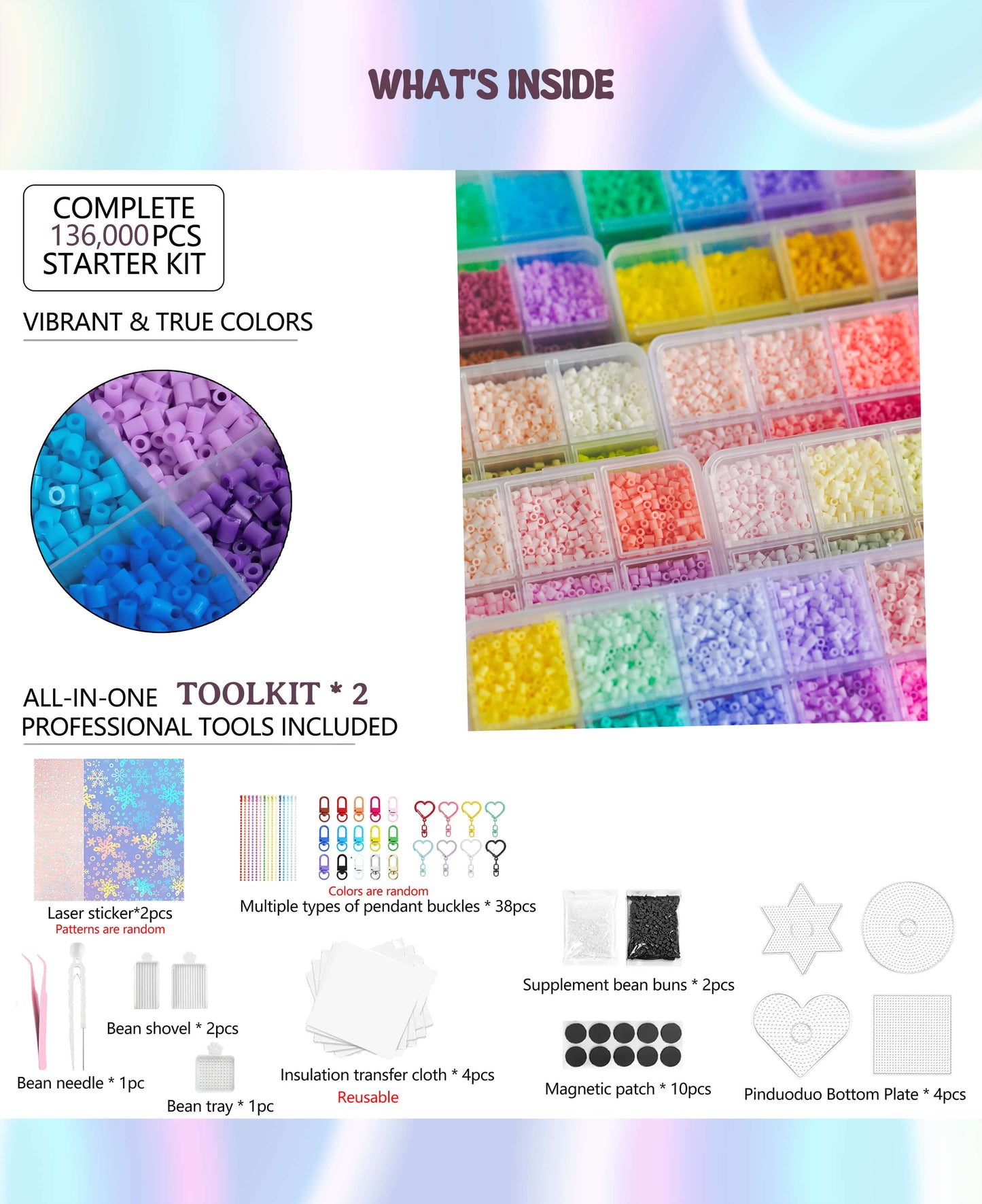 Fusepix 264-Color Mini Bead Kit | 136,000pcs