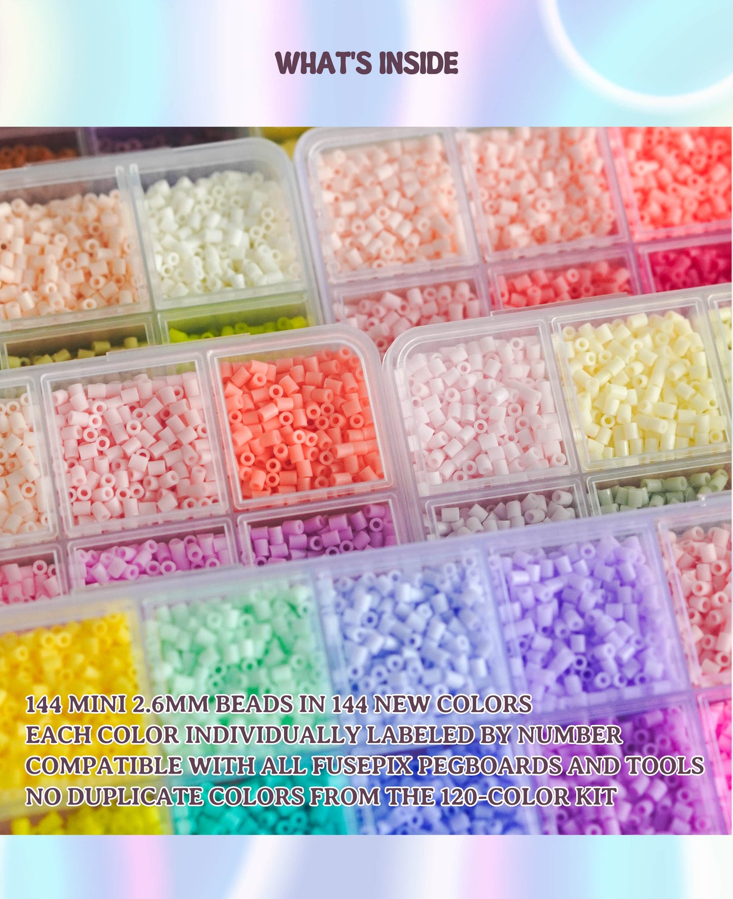 Fusepix 144-Color Mini Bead Kit | 74,000pcs