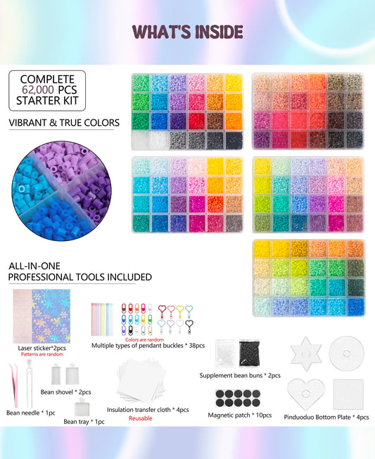 Fusepix 120-Color Mini Bead Kit | 62,000pcs