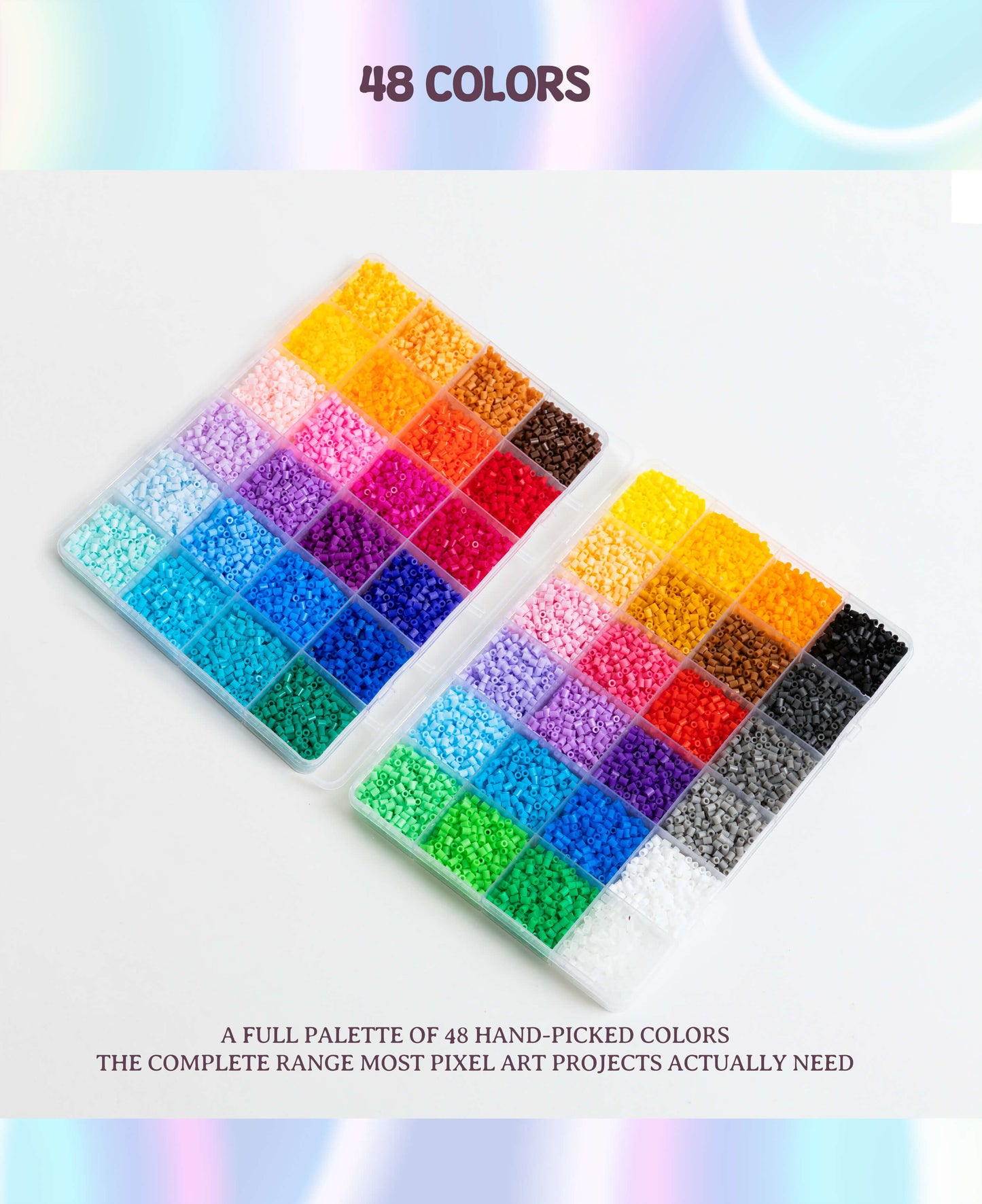 Fusepix 2.6mm Mini Bead Kit: 48 Colors, 26kpcs & Tool Set