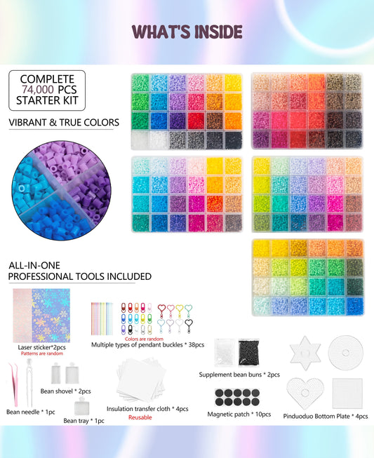 Fusepix 144-Color Mini Bead Kit | 74,000pcs