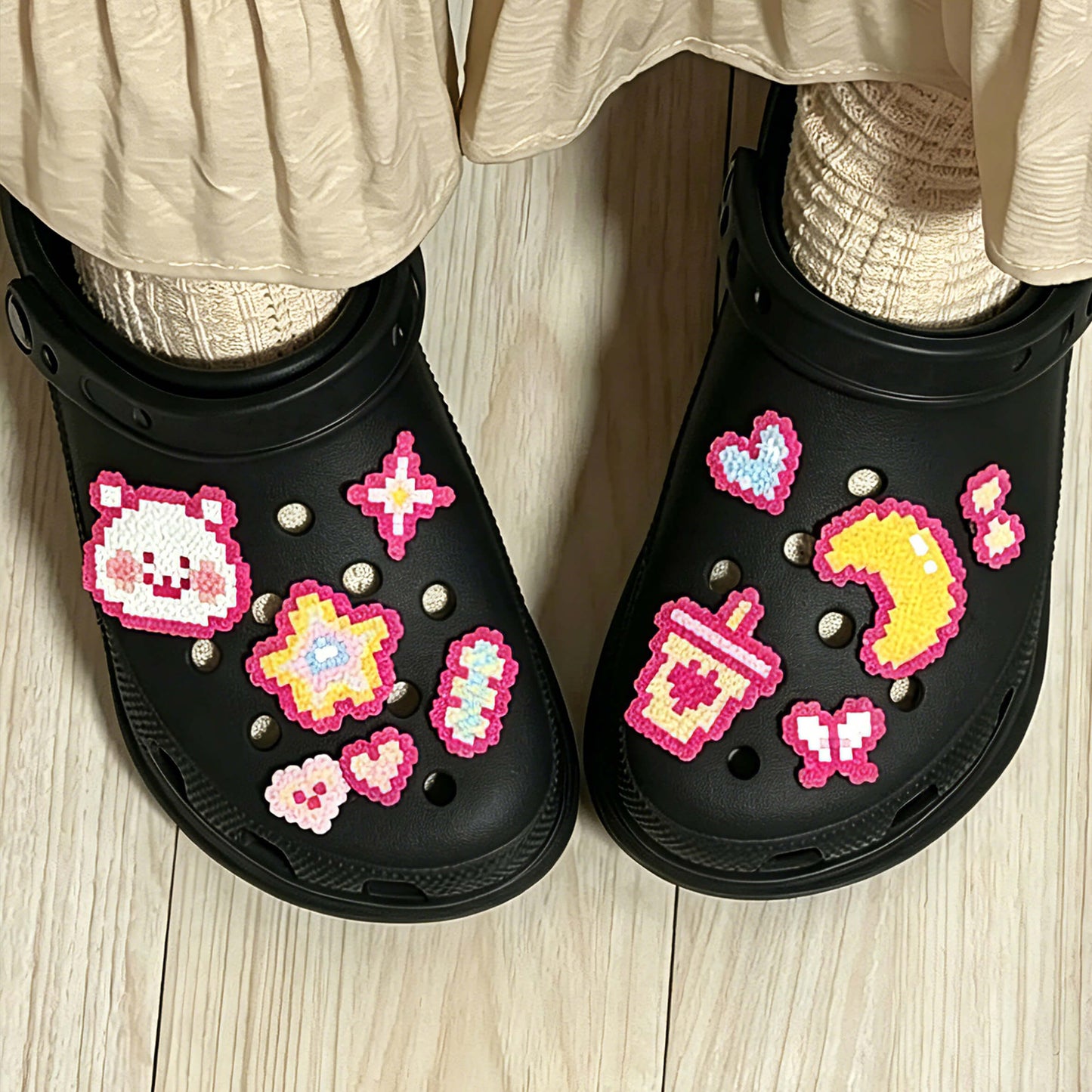 DIY Pixel Art Shoe Charms Kit -Personalize Your Clogs
