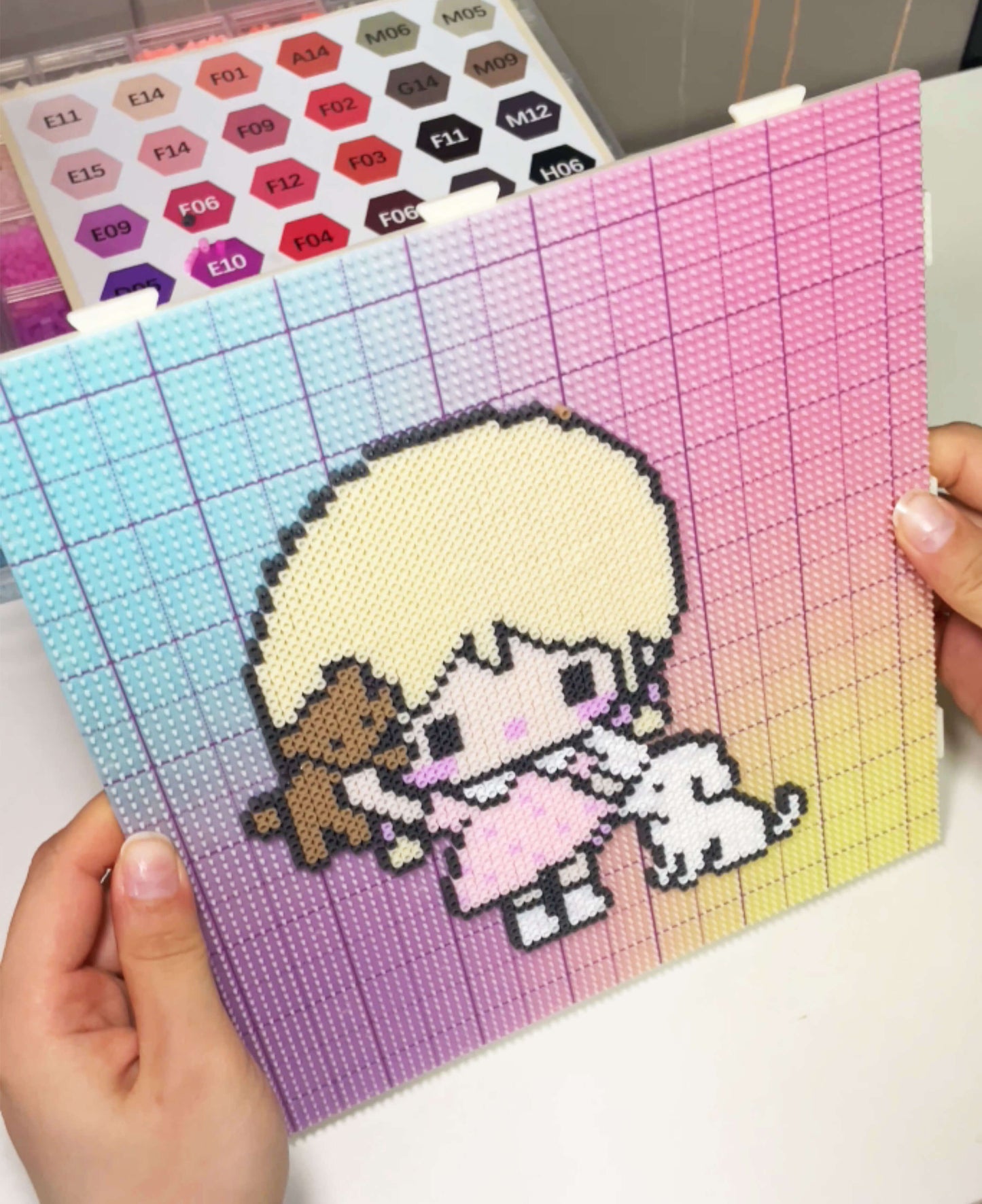 Interlocking Rainbow Pegboards for 2.6mm Mini Beads