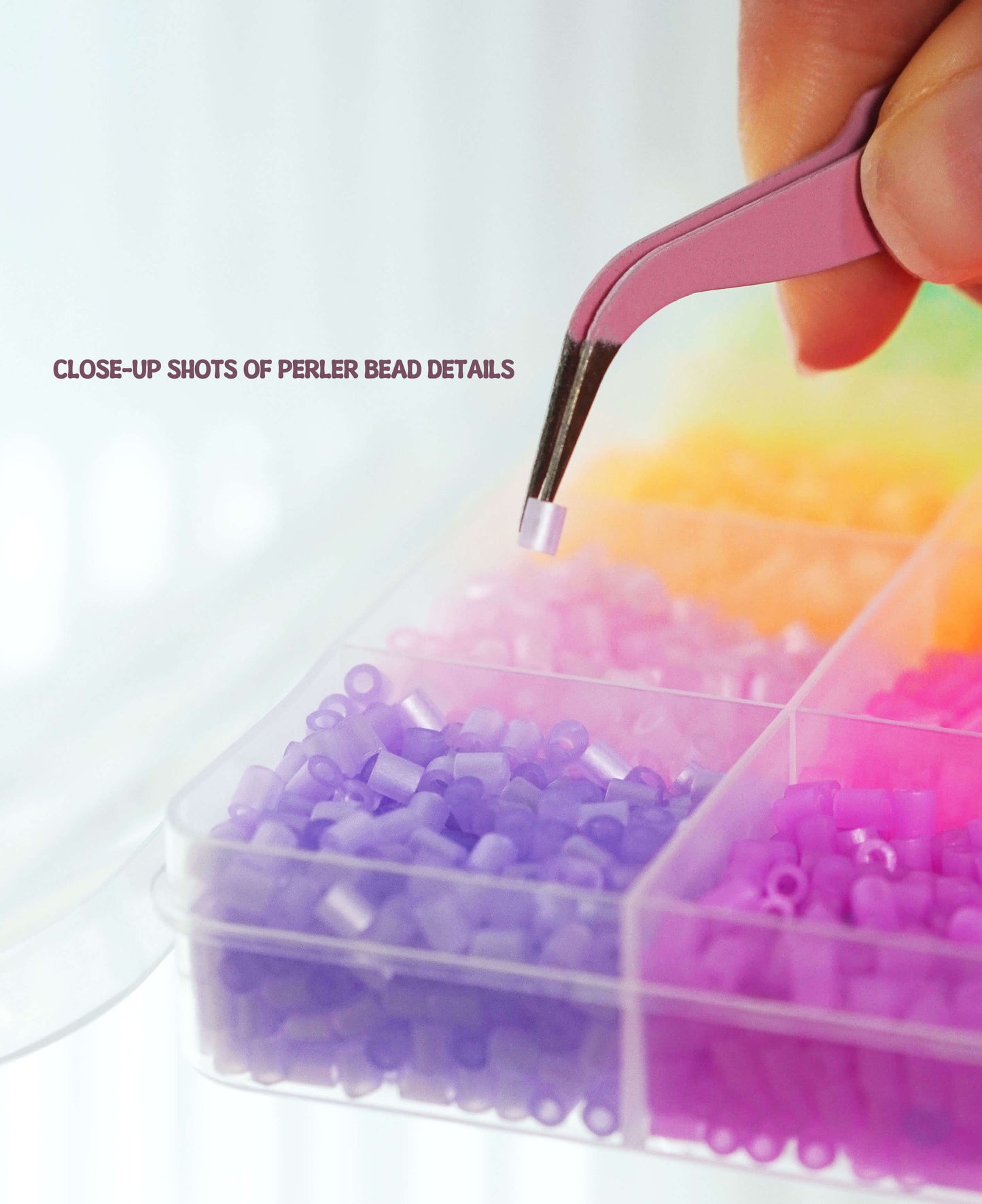 48-Color Pearlescent Mini Beads (2.6mm) – Dreamy Shimmer Pixel Art Kit