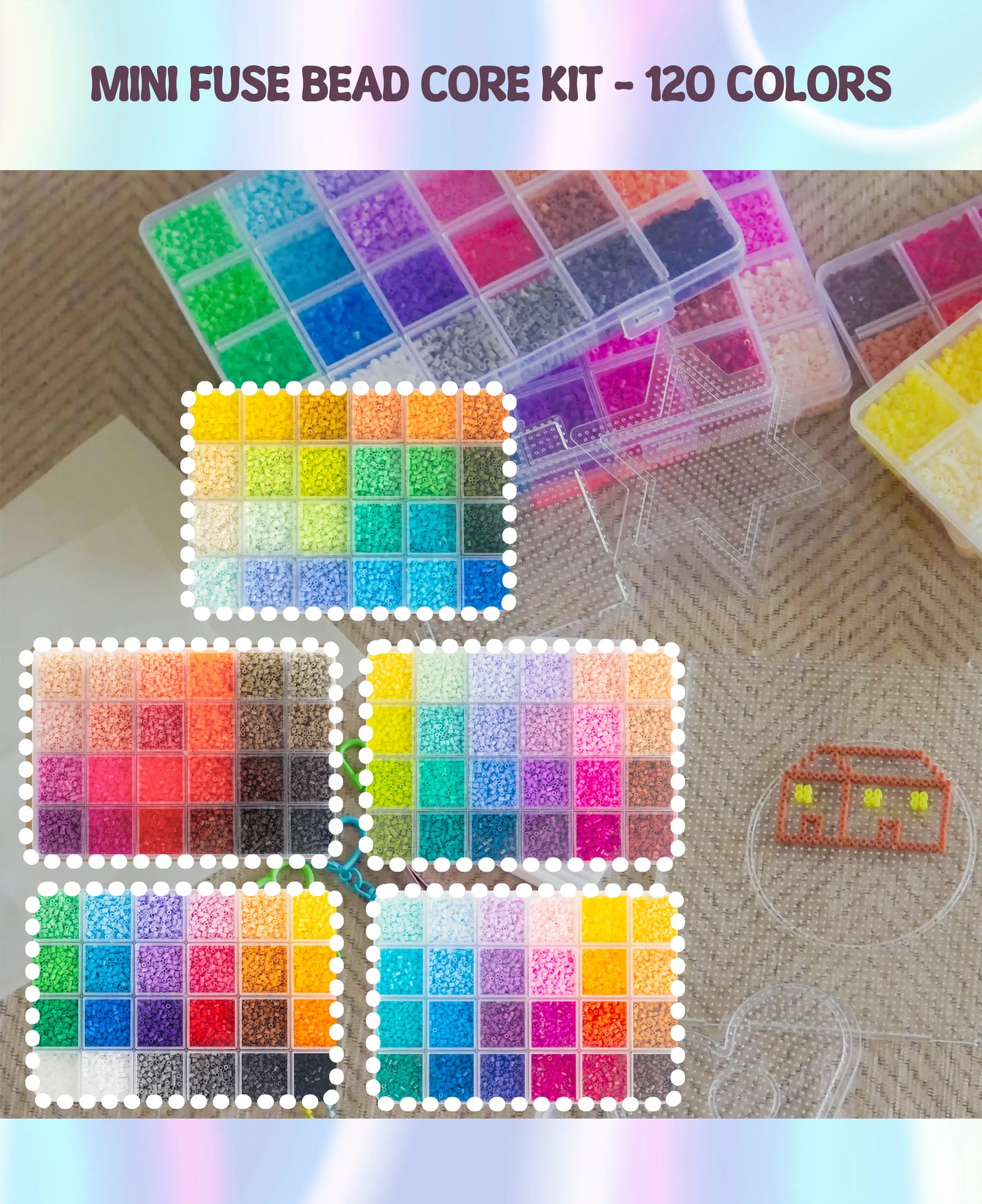 Fusepix 120-Color Mini Bead Kit | 62,000pcs