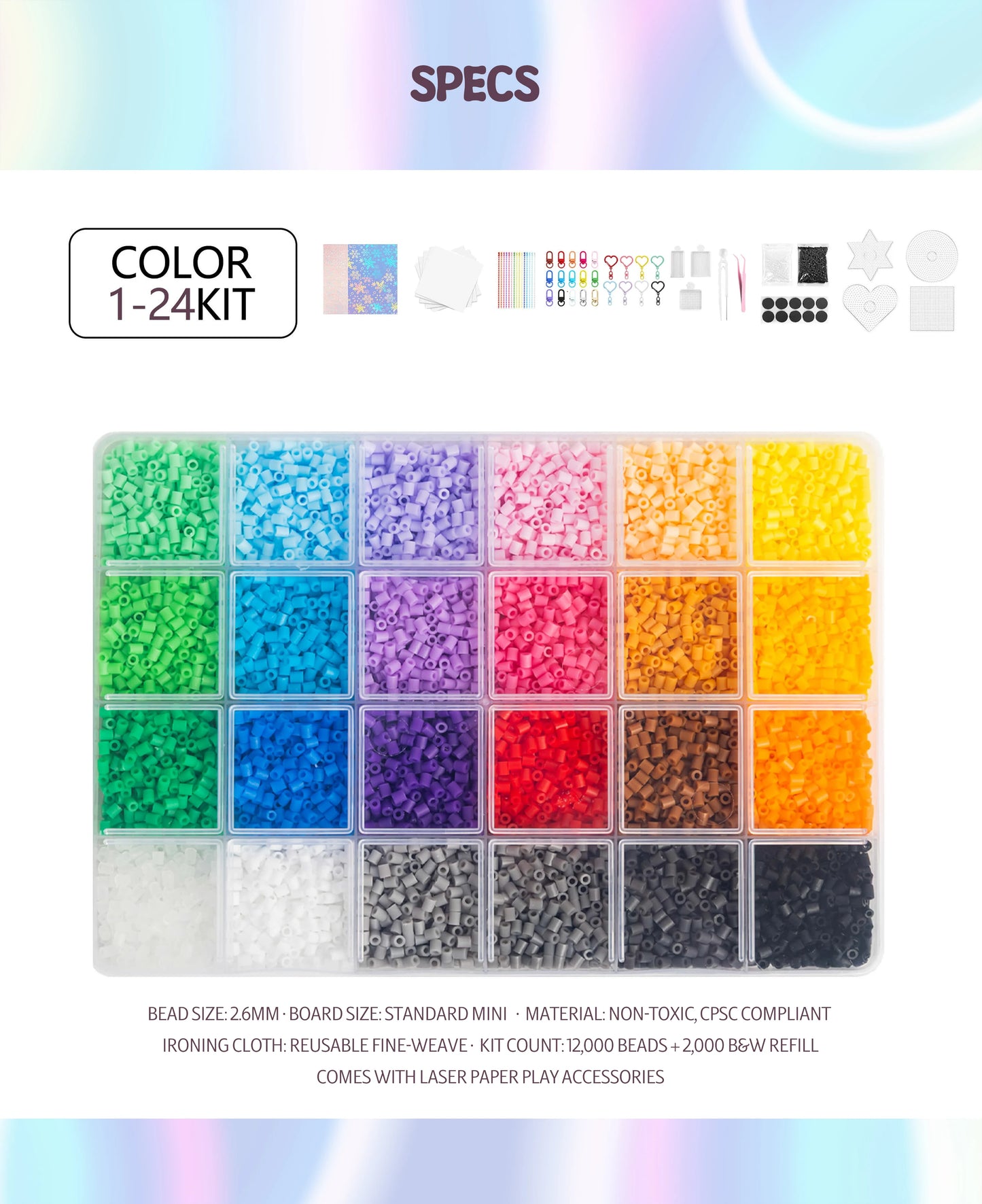 Pixel Art Starter Kit — 24 Colors (14,000pcs)