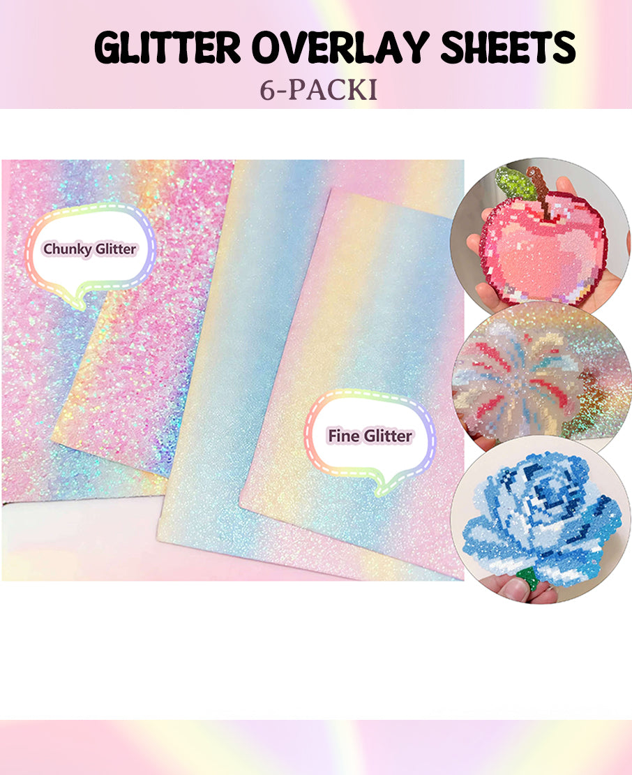 Sparkle Finish Glitter Sheets: Iron-On Upgrade for Pixel Art