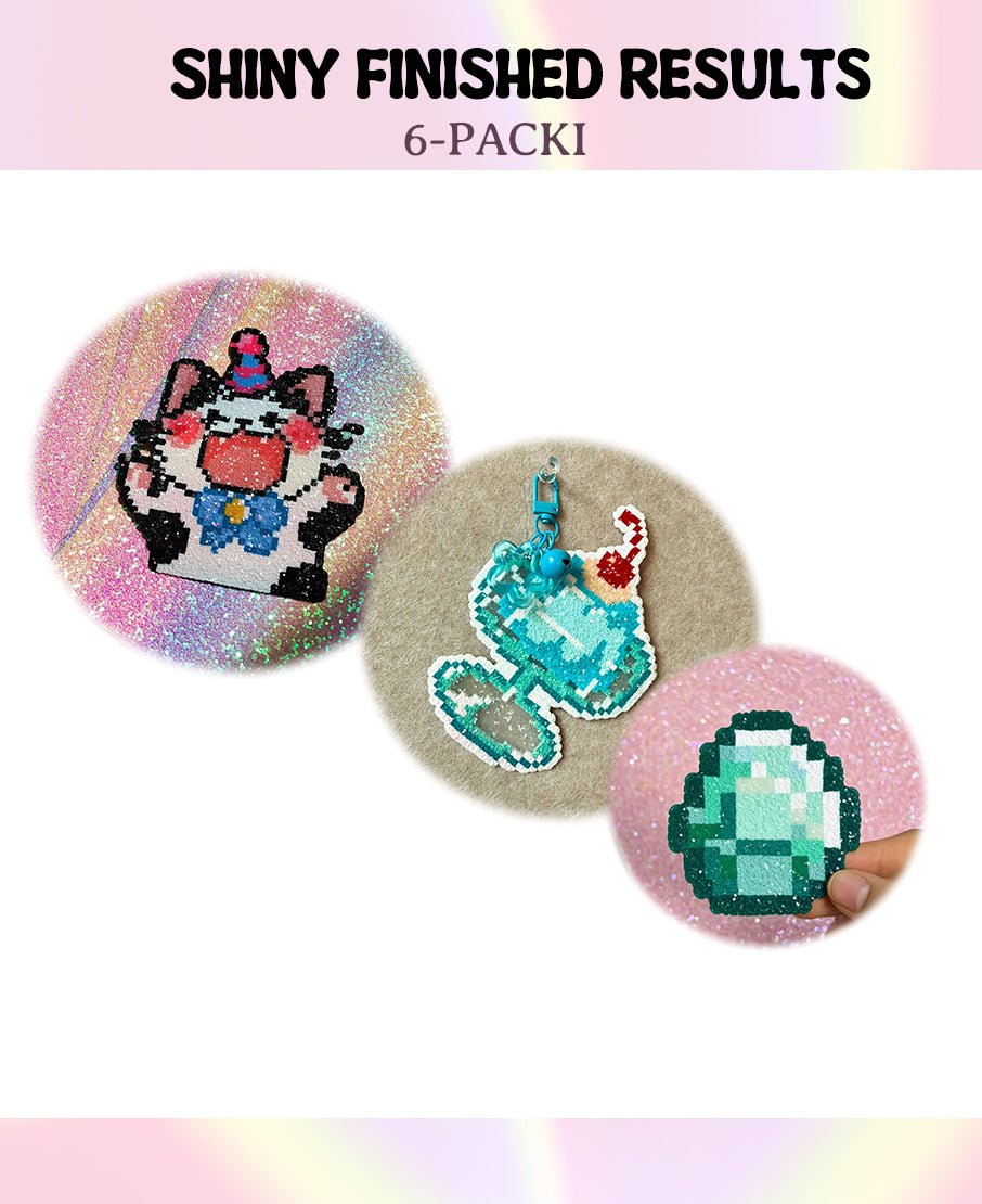 Sparkle Finish Glitter Sheets: Iron-On Upgrade for Pixel Art