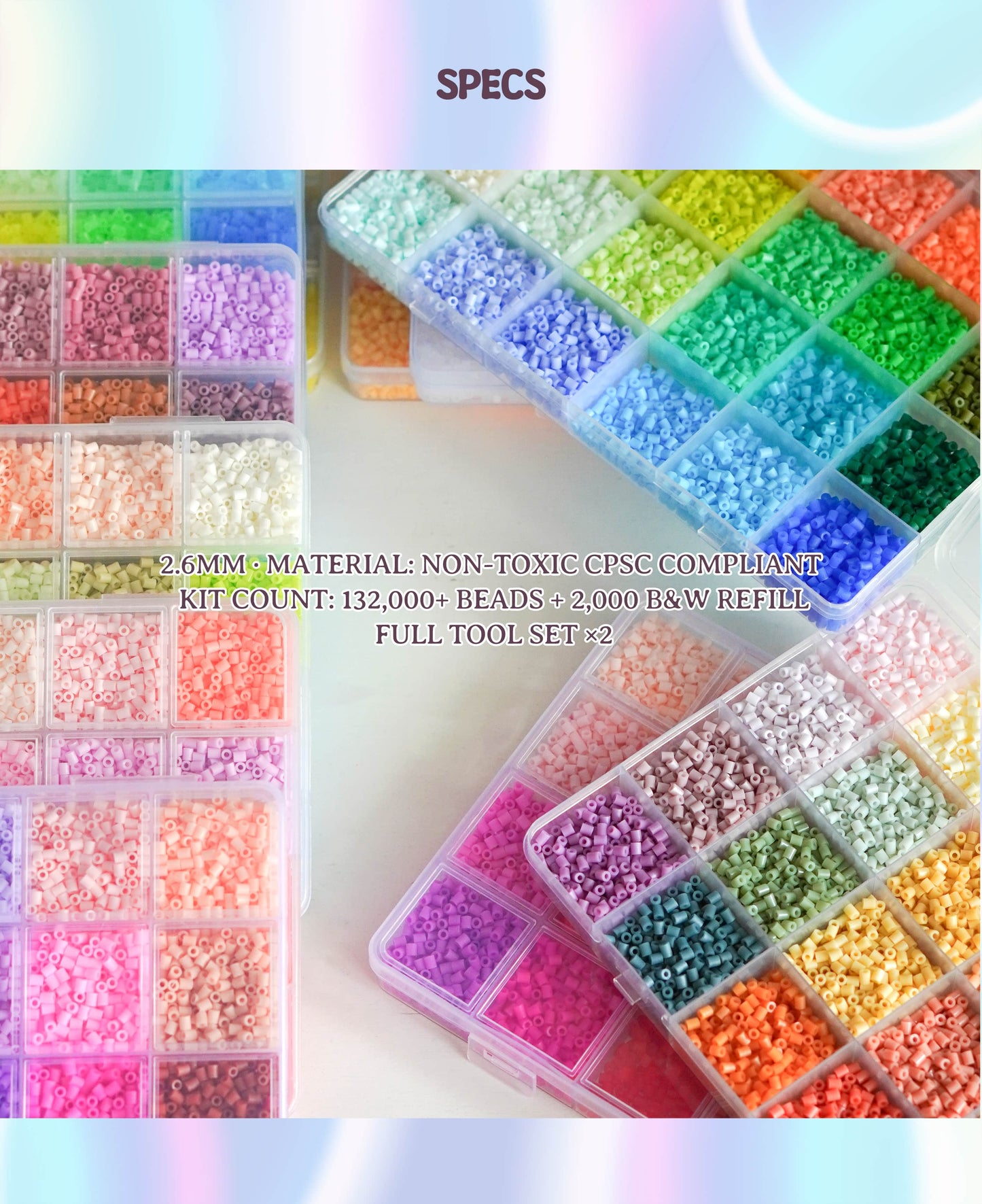 Fusepix 264-Color Mini Bead Kit | 136,000pcs