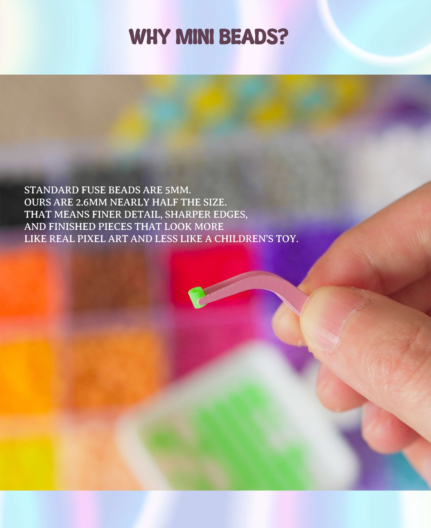 Fusepix 2.6mm Mini Bead Kit: 48 Colors, 26kpcs & Tool Set